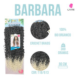 Cabelo Bio Organico Cacheado - Barbara 80 Cm -crochet Braids Cor Preto Acinzentado Com Californiana Platinado T1b 613