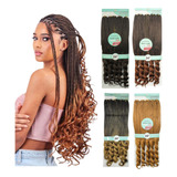 Cabelo Jumbo Boho Curl French Braids Trança C/ Cachos 400g