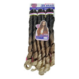 Cabelo Jumbo French Curl Glória Liso Ondulado Crochet Braid Cor Castanho Loiro Mel E Platinado