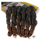 Cabelo Para Tranças French Curl Ser Mulher Pacotão 480g 70cm Cor T1b/30 Preto/loiro Escuro