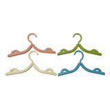 Cabide De Bebe Dobravel Para Roupa Kit Infantil 4 Unidades