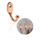 Cabide De Parede Gancho Pequeno Vertical Rose Gold - 10 Und