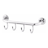 Cabide Hidrolar Quadruplo Parede Aço Inox