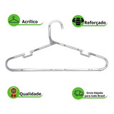 Cabide Infantil Cristal Acrílico Transparente 100 Uni Infant