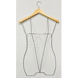 Cabide Madeira Silhueta 3d Marfim Adulto Cabide Arara Kit 10