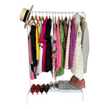 Cabideiro - Arara - Roupas C/sapateira Closet Loja Kit 2 Un