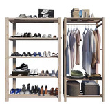 Cabideiro D Parede Arara Porta Roupas Aereo P/ Quarto Closet