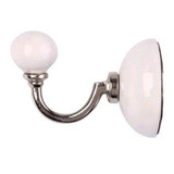 Cabideiro De Cerâmica Branco Vintage Retro 