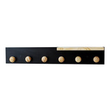 Cabideiro De Parede Com Prateleira 60x10x11,5cm Mdf E Pinus