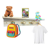 Cabideiro De Parede Madeira Maciça Quarto Infantil Bebe Hall
