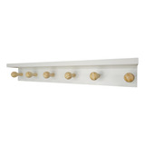 Cabideiro De Parede Organizador Prateleira Decorativa Mdf 