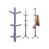 Cabideiro Mancebo 9 Ganchos Madeira Porta Casaco Roupa Cores
