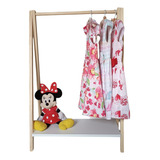 Cabideiro Montessoriano Madeira Infantil Brinquedoteca Quart