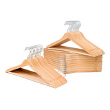 Cabides De Madeira Claro Marfim Kit 20 Peças, Super Promoção