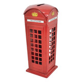 Cabine Telefônica Metal Decorativa 17 Cm Altura Porta Moedas