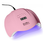 Cabine Uv Led 54w 36 Leds Sun X Unhas Gel Fibra Vidro Bivolt Cor Rosa 110v/220v