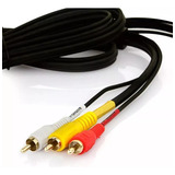 Cabo 3 Rca Macho X 3 Rca Macho Com Fio Coaxial