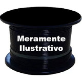 Cabo Academia 3,2mm (1/8 ) 6x19+aa Nylon Preto 50 Mt 