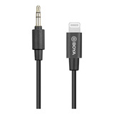 Cabo Adaptador Áudio Boya By-k1 3.5mm P/lightning Preto