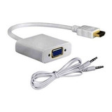 Cabo Adaptador Conversor Hdmi Para Vga Monitor Audio C/ P2 
