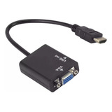 Cabo Adaptador Conversor Hdmi Para Vga Saída P2 Áudio