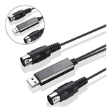 Cabo Adaptador Conversor Usb Midi Profissional Windows E Mac