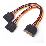 Cabo Adaptador Energia Pc Sata 15 Pinos Macho 2x Fêmea Kit/3