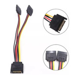 Cabo Adaptador Energia Sata Y, 1 Macho X 2 Fêmea, 15cm