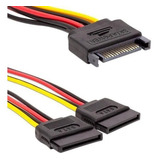 Cabo Adaptador Energia Sata Y Splitter Duplo Sata 15cm
