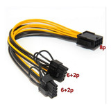 Cabo Adaptador Eps Cpu 8 Pinos P/ 2 X Pci-e 8 (6+2) 15cm 034