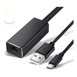 Cabo Adaptador Ethernet Lan Micro Usb 2.0 Para Mi Tv Stick