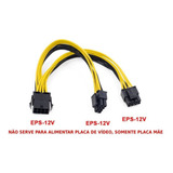 Cabo Adaptador Fonte Atx Mb 2x 8 Pin Macho X 8 Pin Femea 006