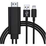 Cabo Adaptador Hdmi 4k Hdtv Para iPhone Ios Com Usb 1080p 2m