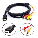 Cabo Adaptador Hdmi Para 3 Rca Com Saída Av Para Tv De Tubo