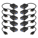 Cabo Adaptador Hdmi Para Vga Kit 10 Unidades Atacado Nfe Top