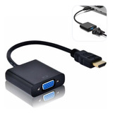 Cabo Adaptador Hdmi Vga Ligar Notebook Monitor Tv Projetor