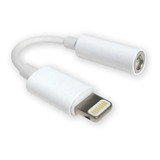 Cabo Adaptador P2 Áudio Fone Para iPhone 7 8 X 11 Pro Max Cor Branco