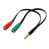 Cabo Adaptador P3(p2 Combo)p/ Fone E Microfone Headset Preto