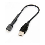 Cabo Adaptador Usb 2.0 9 Pinos Cor Preto