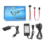 Cabo Adaptador Usb 2.0 Hd Conversor P/ Ide Sata Fonte 3 Em 1