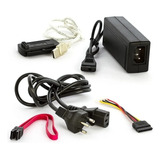 Cabo Adaptador Usb 2.0 Hd Conversor P/ Ide Sata Fonte 3 Em 1