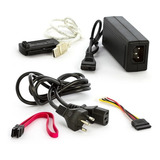 Cabo Adaptador Usb 2.0 Ide Sata Hd Dvd Conversor Pc C/ Fonte