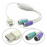 Cabo Adaptador Usb Macho Ps2 Fêmea Teclado E Mouse Antigo