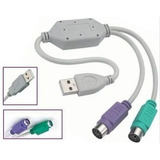 Cabo Adaptador Usb Macho X 2 Ps2 Fêmea Para Teclado E Mause