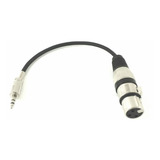 Cabo Adaptador Xlr Fêmea X P2 Stereo 10 Cm Balanceado