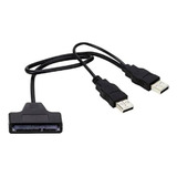 Cabo Adaptador/conversor Sata Y Para 2 Usb 2.0 A Macho