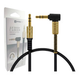 Cabo Áudio Auxiliar P2 3.5mm 90° Anti Nó Resistente 1 Metro