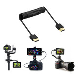 Cabo Câmera Monitor Mola Espiral Hdmi X Hdmi 4k