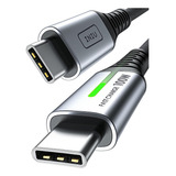 Cabo Carregador Para iPhone 15 Usb C Pd Led 100w 5a 2 Metros