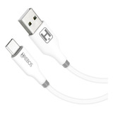 Cabo Carregador Turbo Usb Tipo C Carregamento Dados Celular Cor Branco